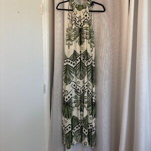 MSK Green patterned high-neck dress!